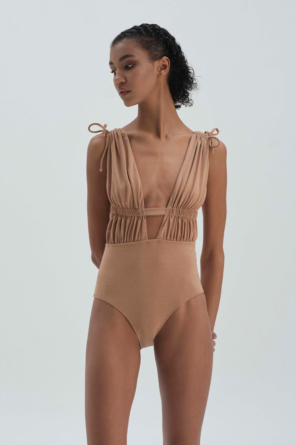 Camel Kapsız Dekolte Mayo