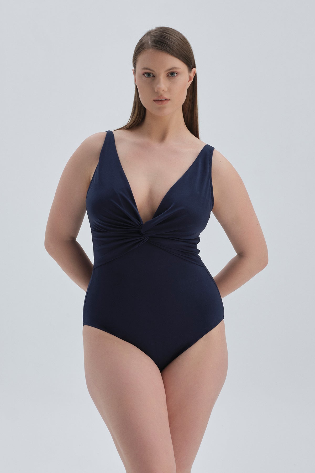 Lacivert Korseli Toparlayıcı Mayo