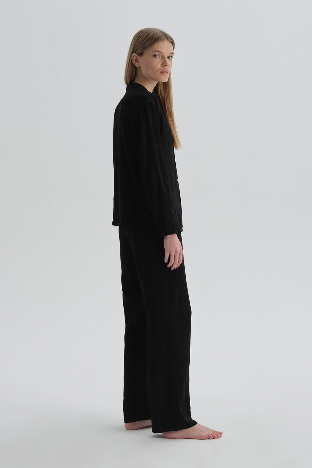 Siyah Pamuklu Pijama Altı