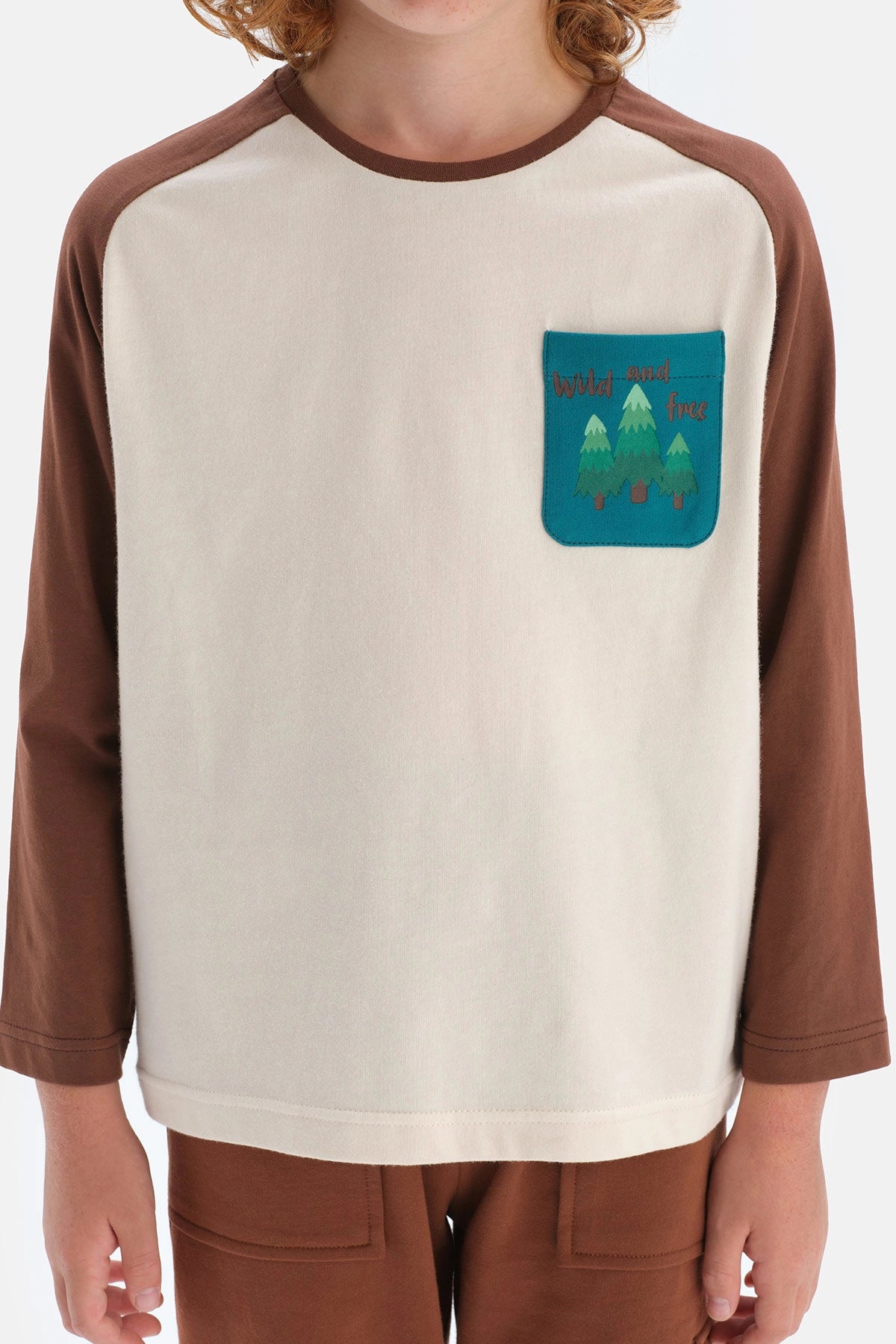 Soft Pembe Erkek Çocuk Soft Uzun Reglan Kol Pamuklu Sweatshirt