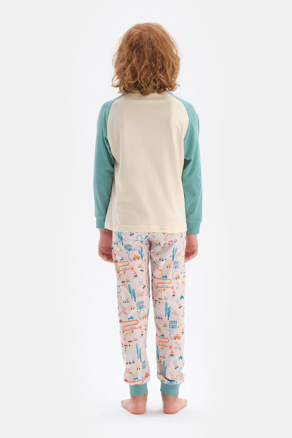 Soft Pembe Erkek Çocuk Soft Uzun Kol Pamuklu Pijama Takımı