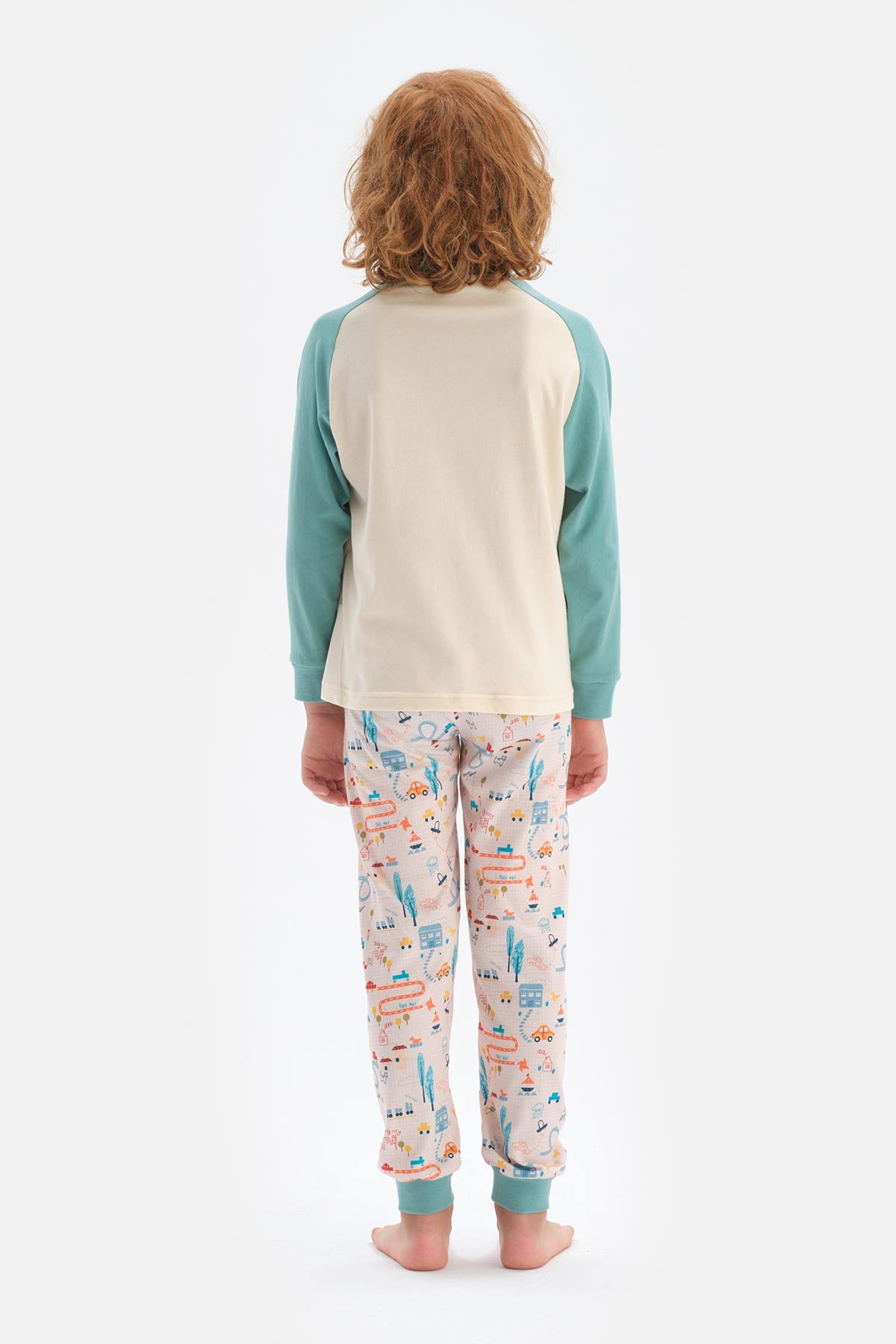 Soft Pembe Erkek Çocuk Soft Uzun Kol Pamuklu Pijama Takımı