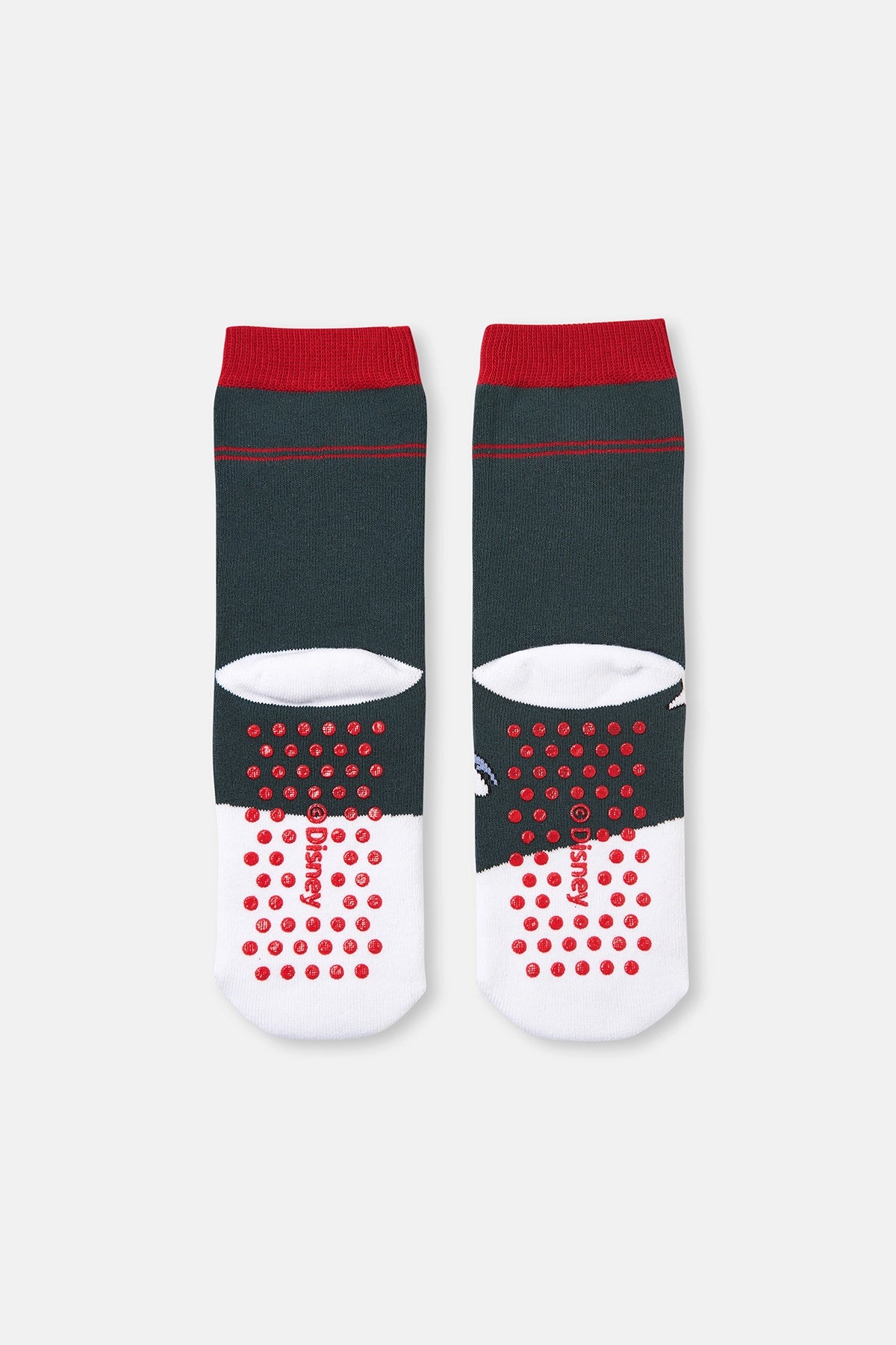 Koyu Yeşil Çocuk Disney Havlu Çorap Minnie Daisy