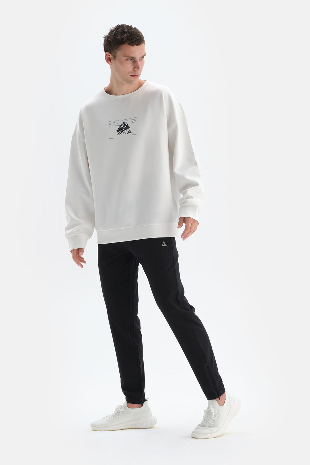 Ekru Dagi Active Bisiklet Yaka Sweatshirt