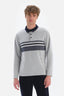 Gri Patlı Yakalı Jakarlı Sweatshirt