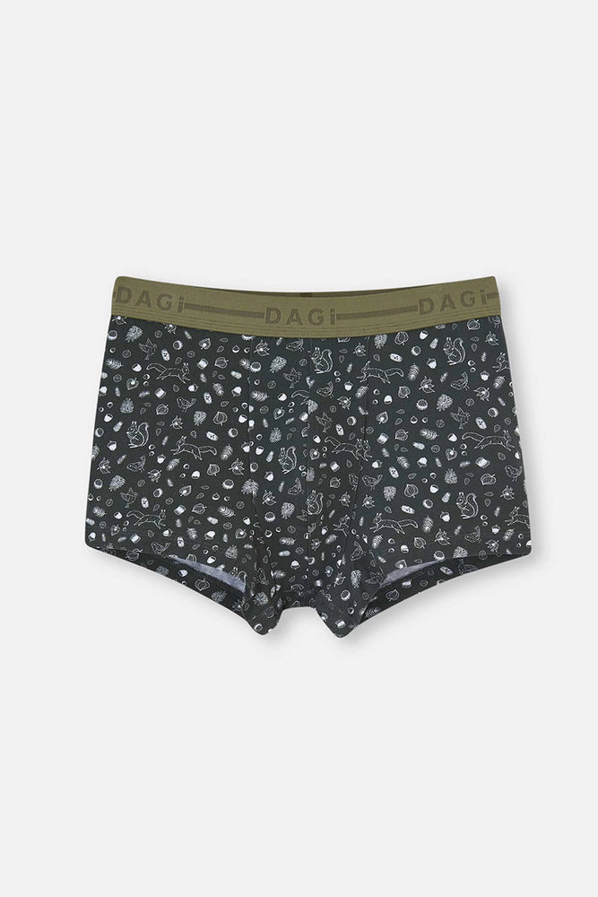 Haki Desenli Pamuklu Boxer