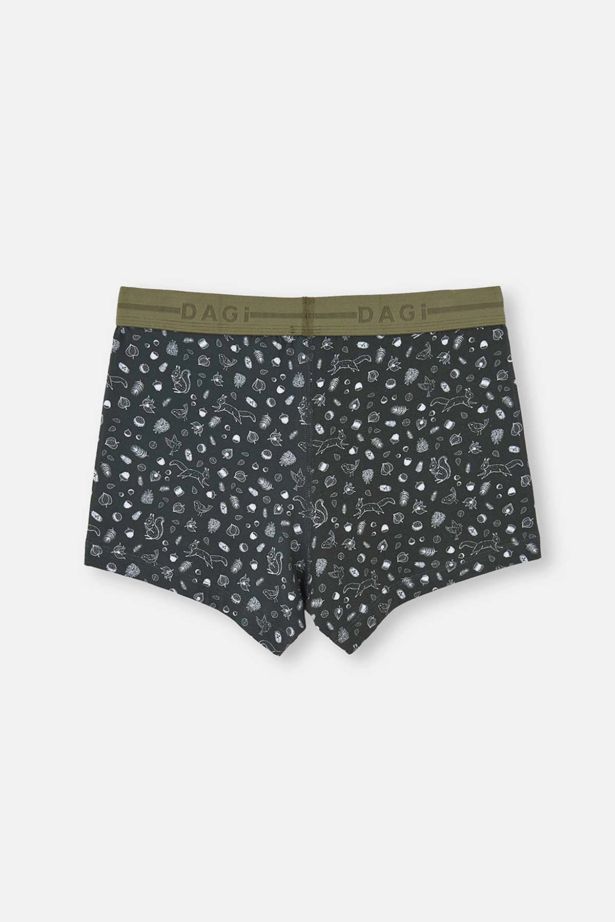 Haki Desenli Pamuklu Boxer