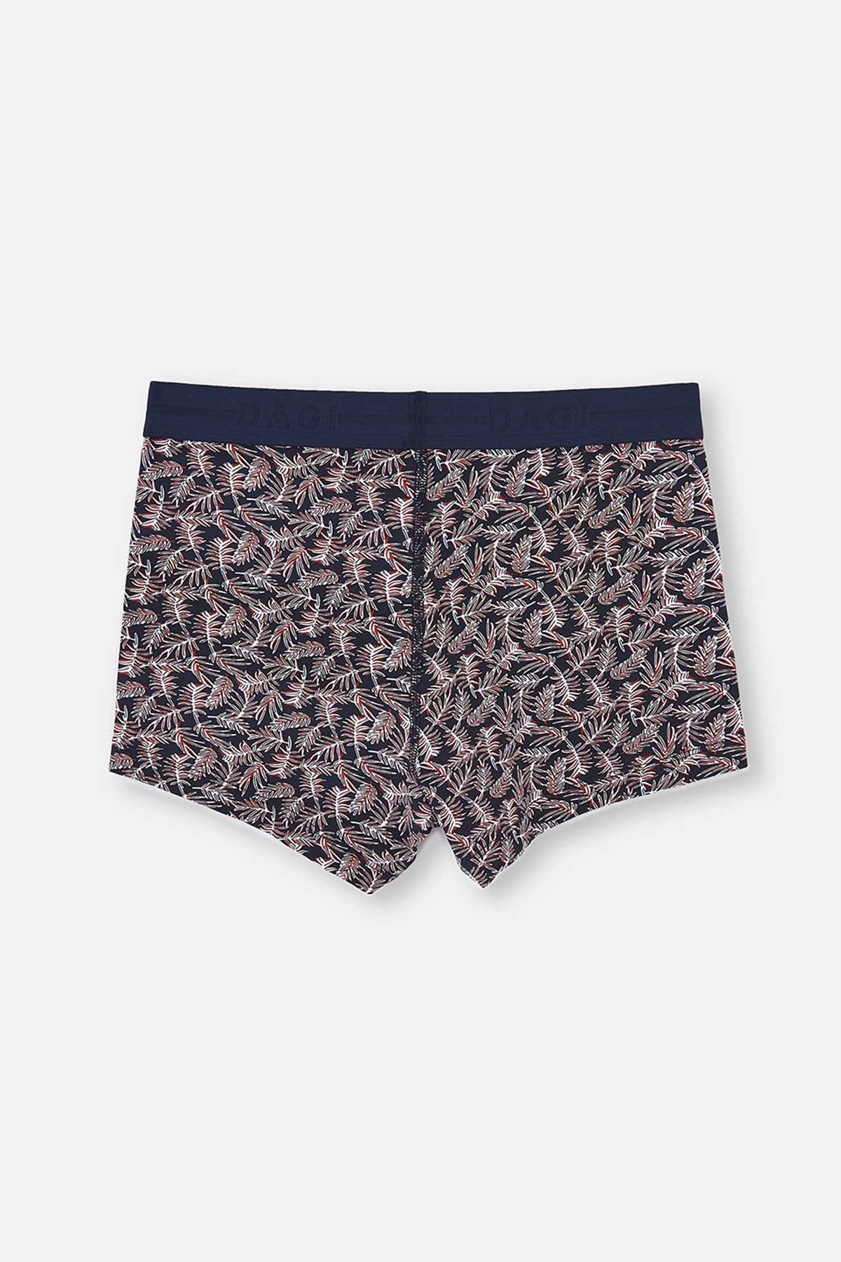 Lacivert Desenli Pamuklu Boxer