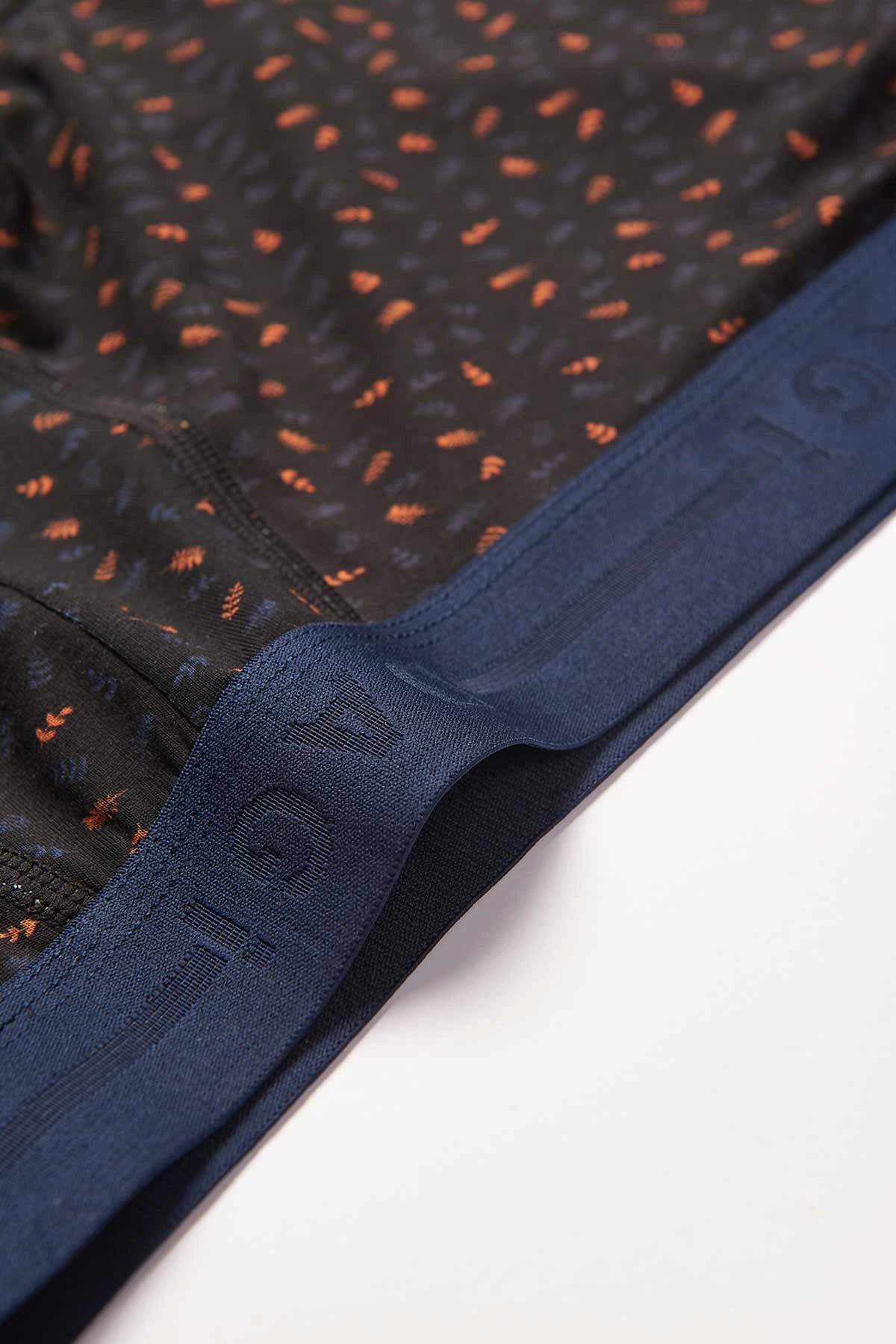 Lacivert Desenli Micro Modal Boxer