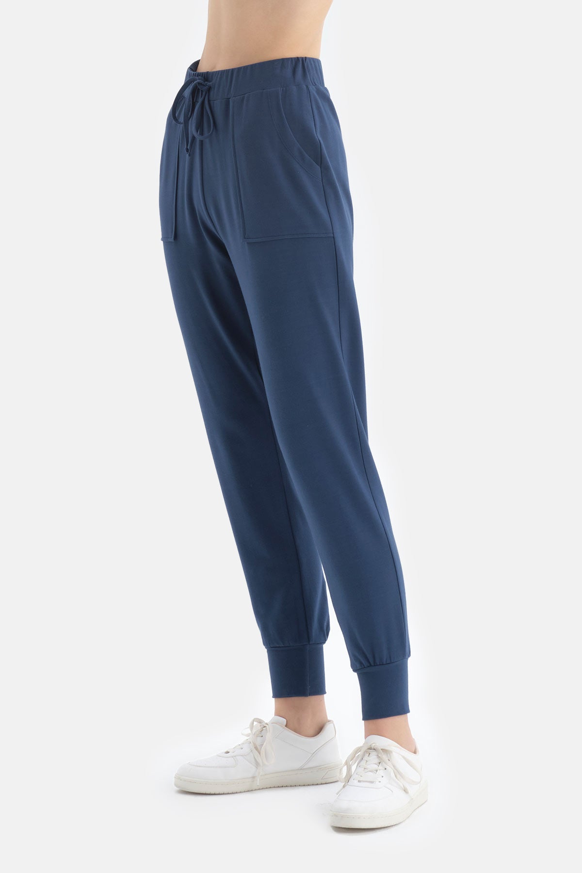 Lacivert Jogger Paça Cepli Eşofman Alt