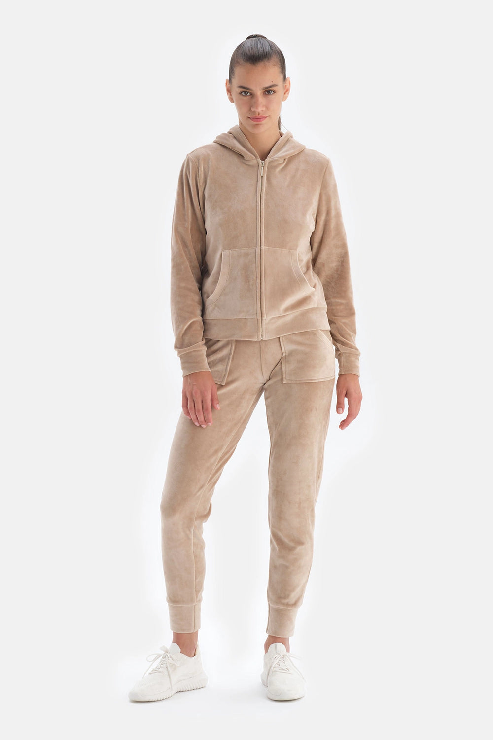 Sütlü Kahve Yüksek Bel Jogger Pantolon