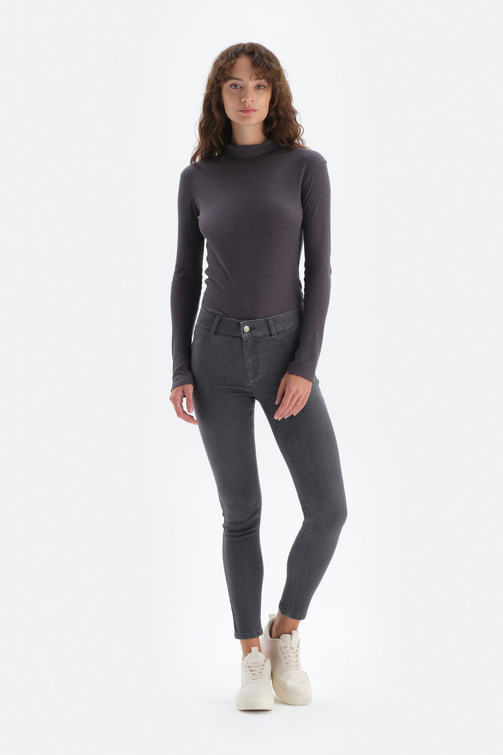 Antrasit Jean Push Up Tayt Pantolon