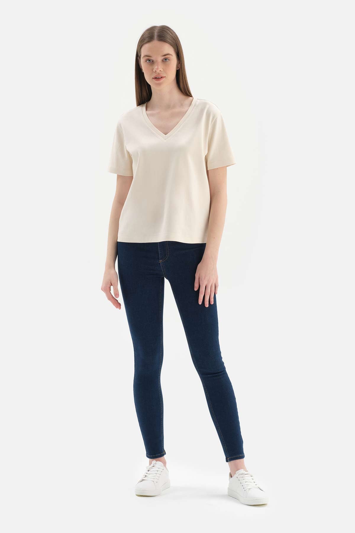 Lacivert Jean Push Up Tayt Pantolon