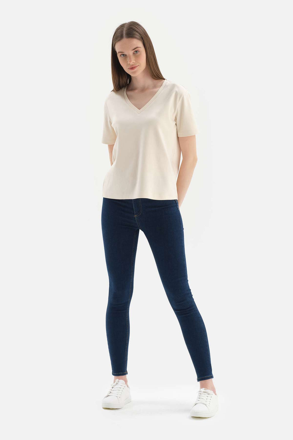 Lacivert Jean Push Up Tayt Pantolon