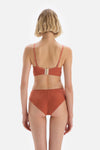 Terracota Düğme Detaylı Ribana Balenli Sütyen