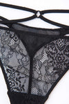 Siyah Dantelli Ip Detaylı Tanga