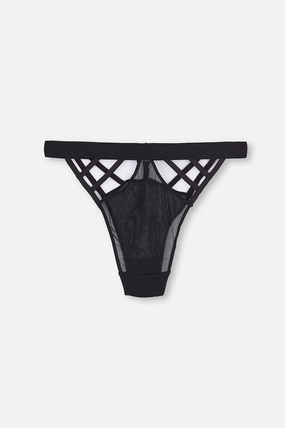 Siyah Ip Detaylı File Brazilian