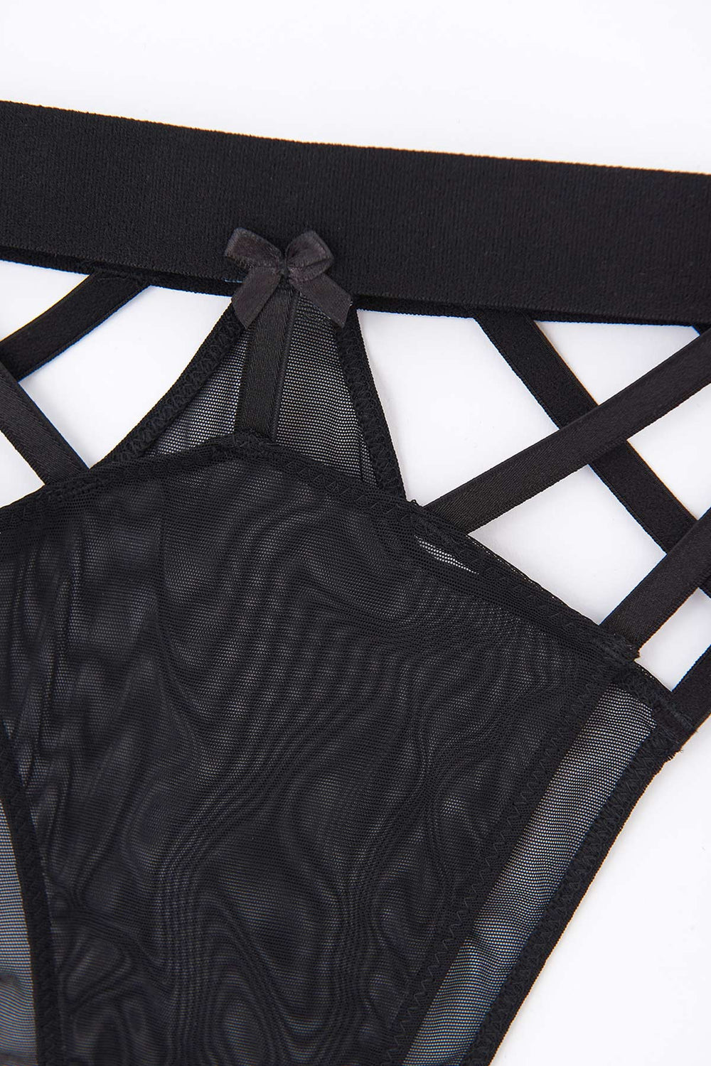 Siyah Ip Detaylı File Brazilian