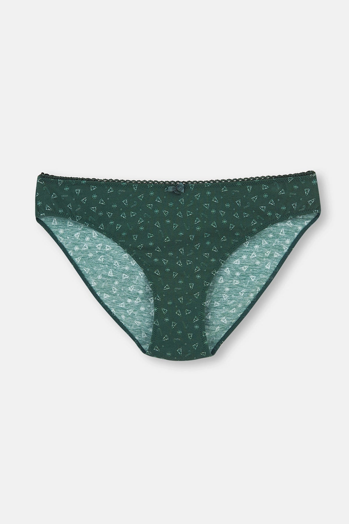 Kırmızı 3'Lü Paket Desenli Pamuklu Slip