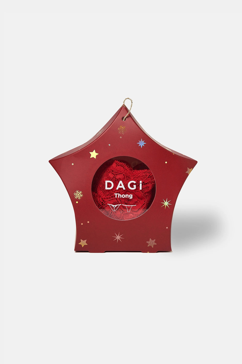 Kırmızı Bel Ayarlı Dantelli Tanga Külot