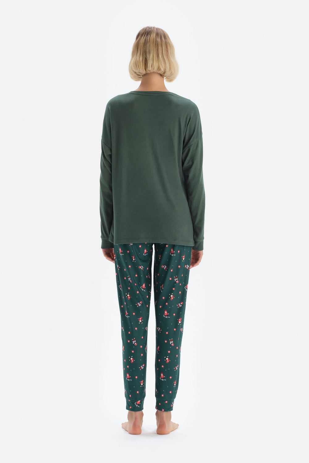 Yeşil Baskılı Pijama Altı