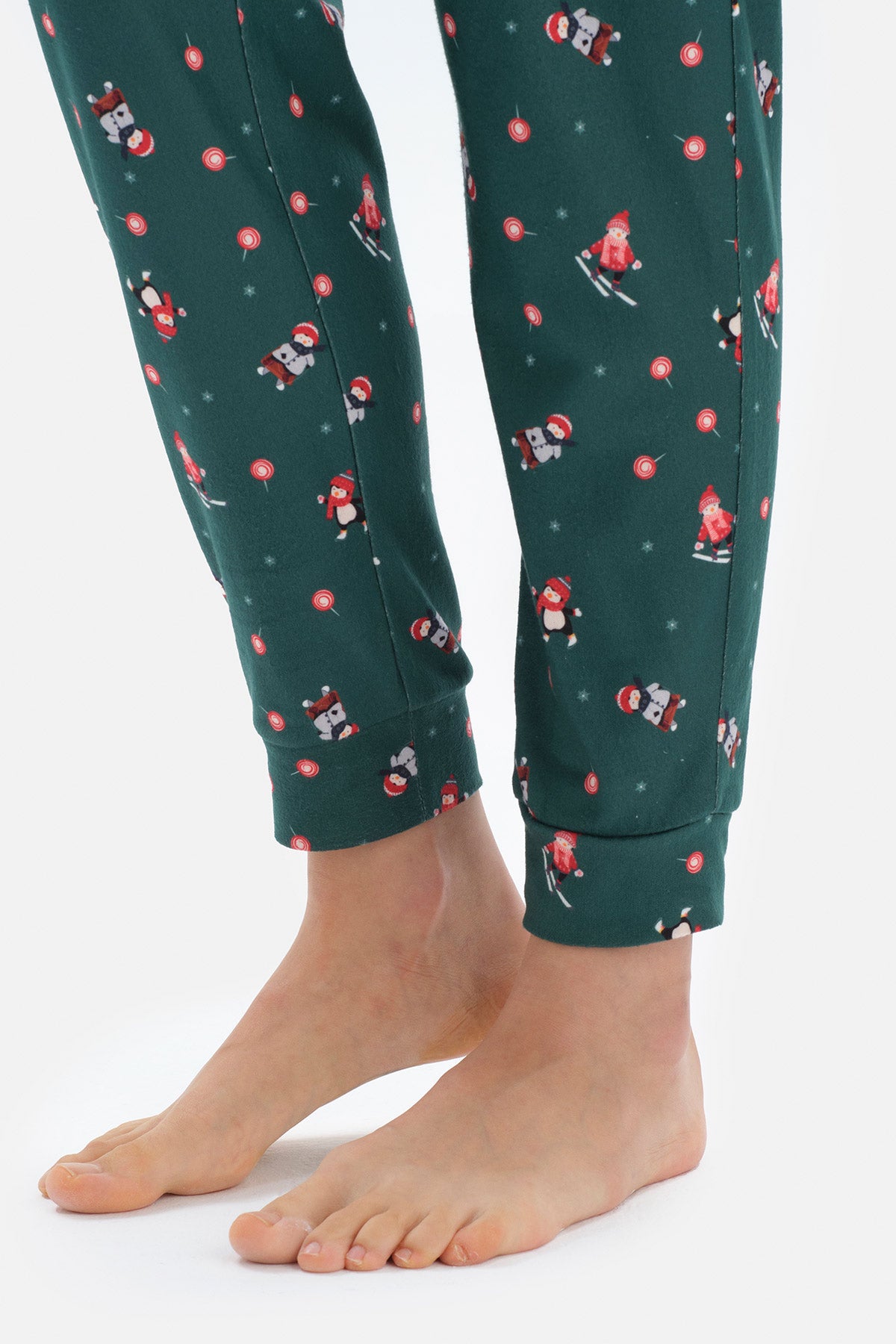 Yeşil Baskılı Pijama Altı