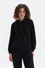 Siyah Kapüşonlu Basic Modal Sweatshirt