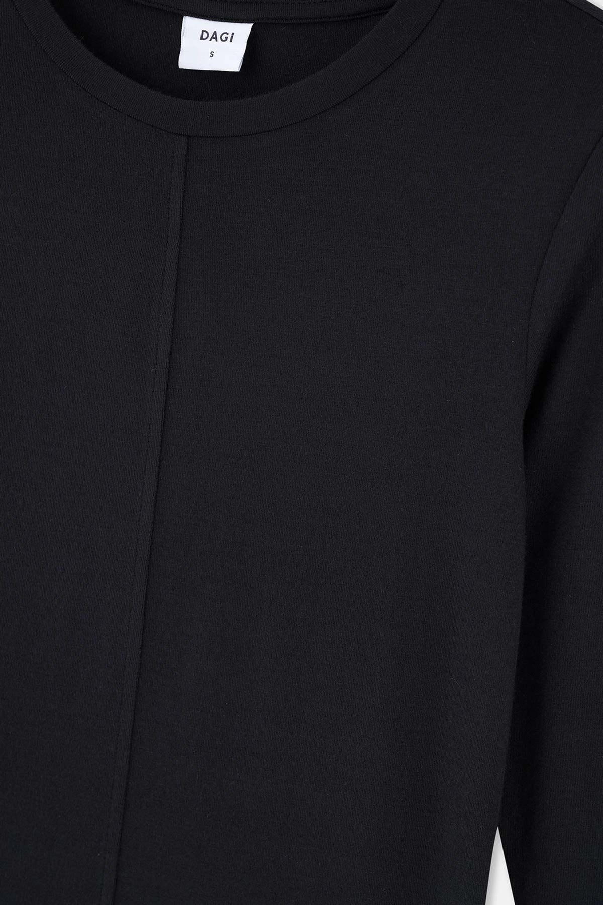 Siyah Uzun Kollu Basıc Tişört