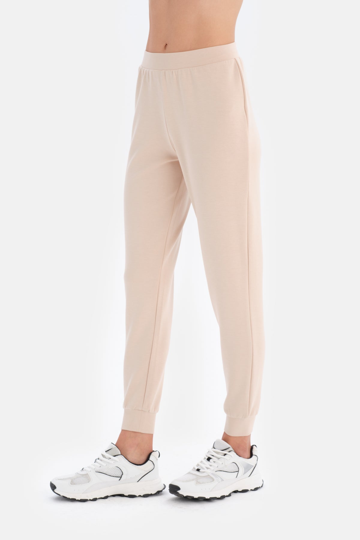 Ekru Jogger Paça Eşofman Altı