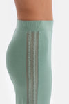 Yeşil Dantel Detaylı Viskon Pantolon