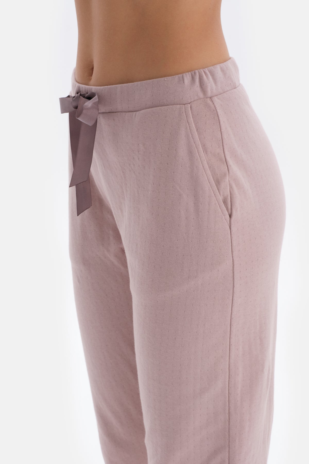 Açık Pembe Kısa Kollu Oversize Jogger Paça Pijama Takımı