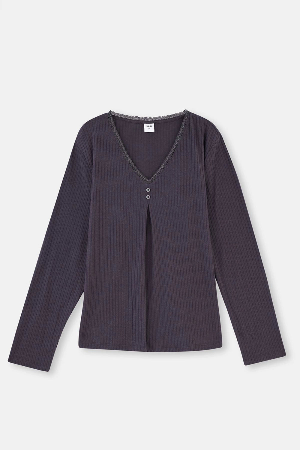 Antrasıt Dantel Detaylı Plus Size Viskon Pijama Takımı