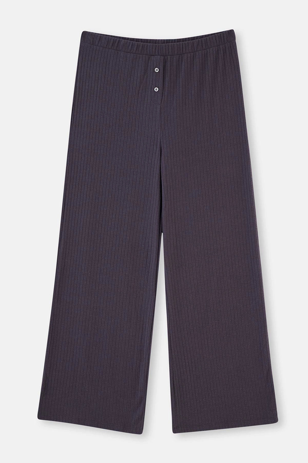 Antrasıt Dantel Detaylı Plus Size Viskon Pijama Takımı