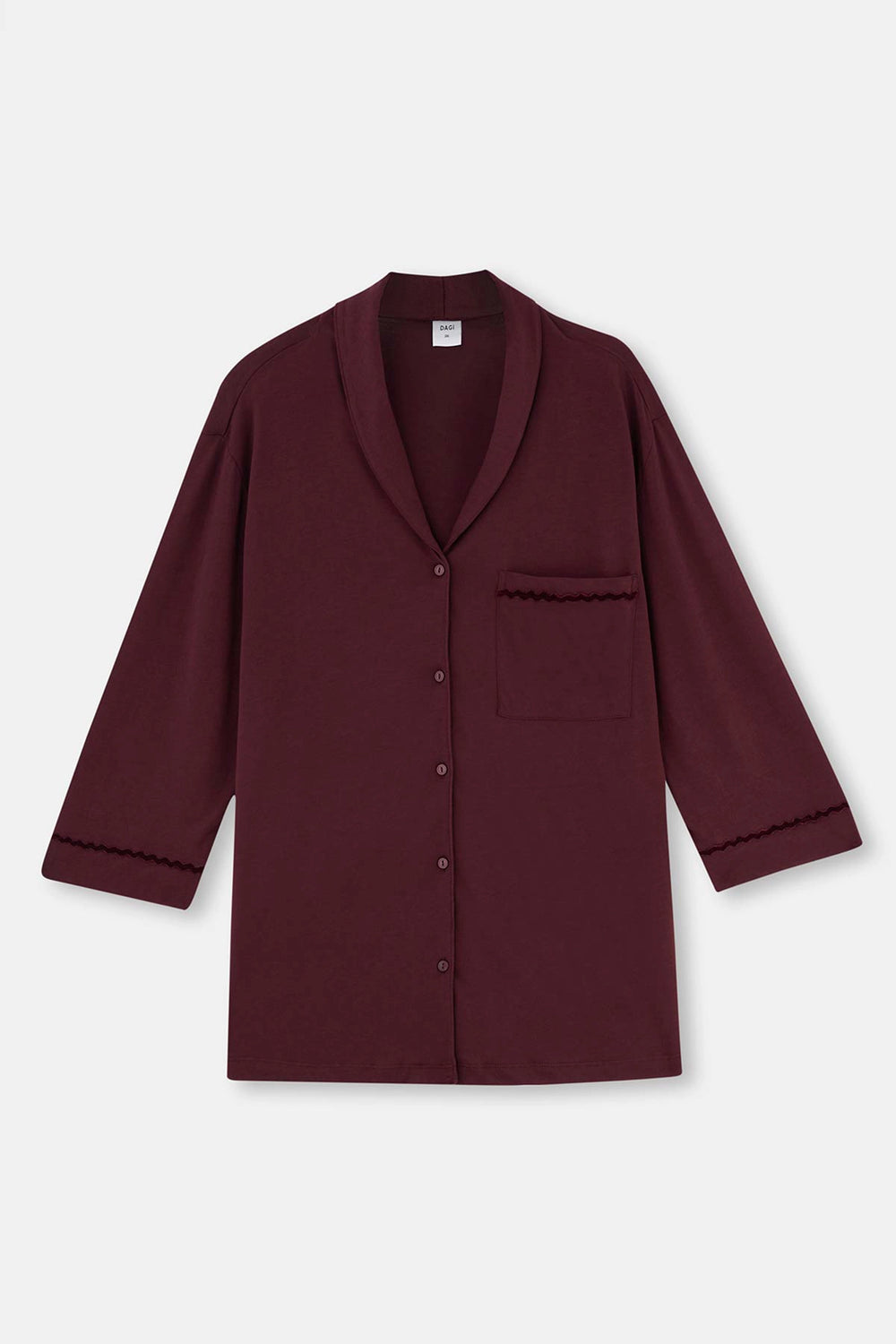 Bordo Kadife Şerit Detaylı Plus Size Pijama Takımı