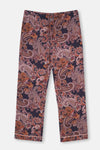 Multicolor Şal Desen Gömlek Yaka Plus Size Pijama Takımı