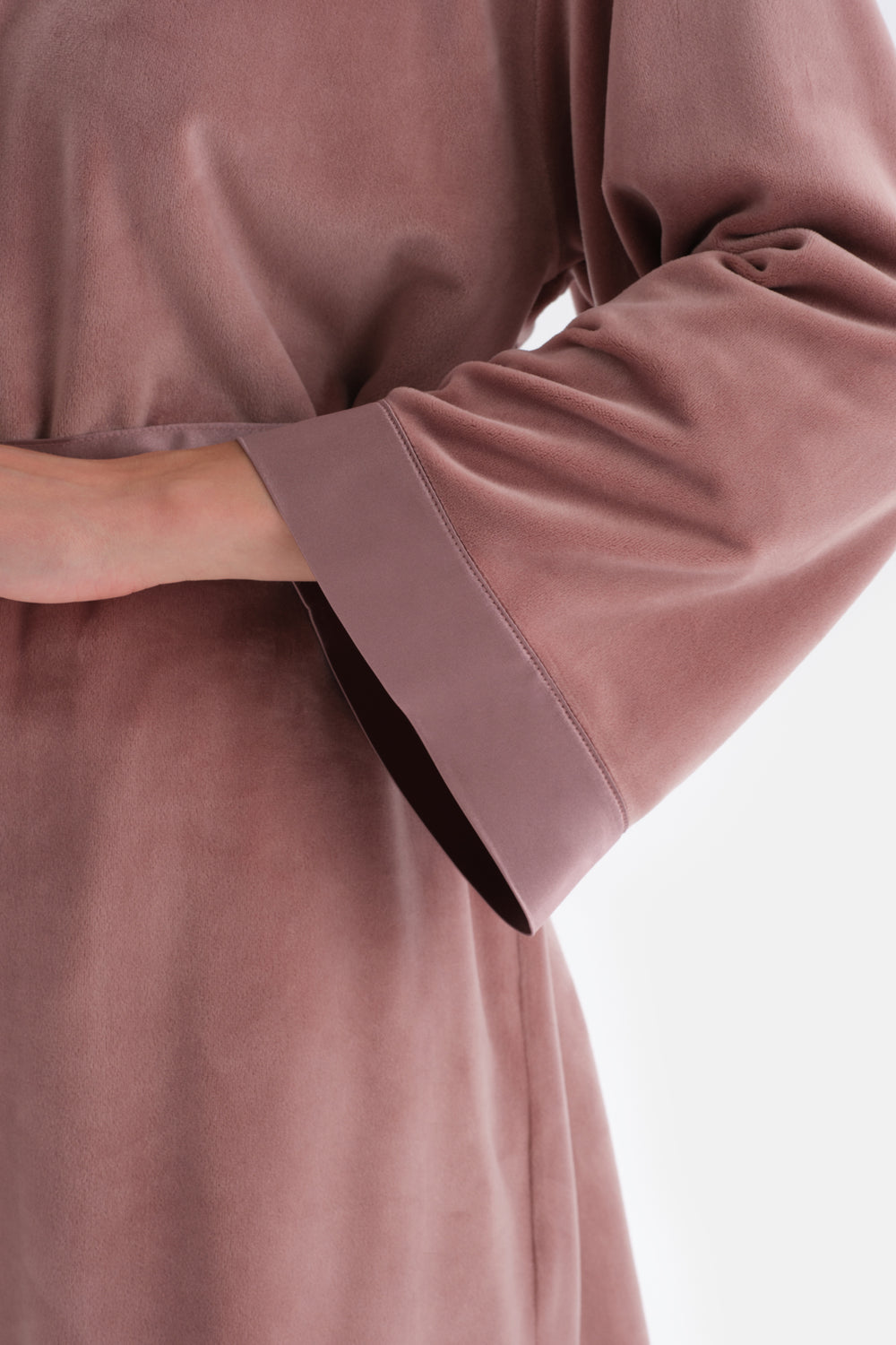 Gül Kurusu Fransız Kadife Sabahlık