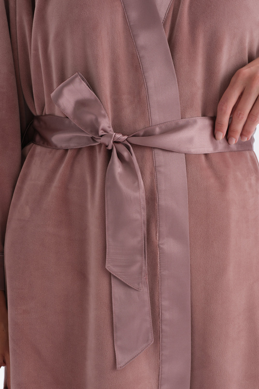 Gül Kurusu Fransız Kadife Sabahlık