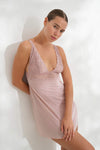Soft Pembe Soft Dantel Detaylı Gecelik