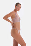 Soft Pembe Soft Dantel Ve Tül Detaylı Balenli Bralet