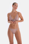 Soft Pembe Soft Dantel Ve Tül Detaylı Balenli Bralet