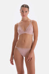 Soft Pembe Soft Kumaş Ve Dantel Detaylı Tak Çık Kaplı Bralet