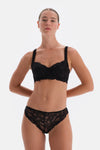 Siyah Dantelli Toparlayıcı Sütyen