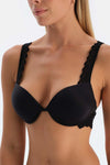Siyah Dantel Detaylı Premıum Basıc Dolgulu Sütyen