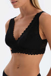 Siyah Dantel Detaylı Premıum Basıc Soft Sütyen