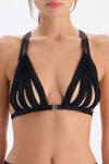 Siyah Tül Detaylı Bralet