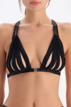 Siyah Tül Detaylı Bralet