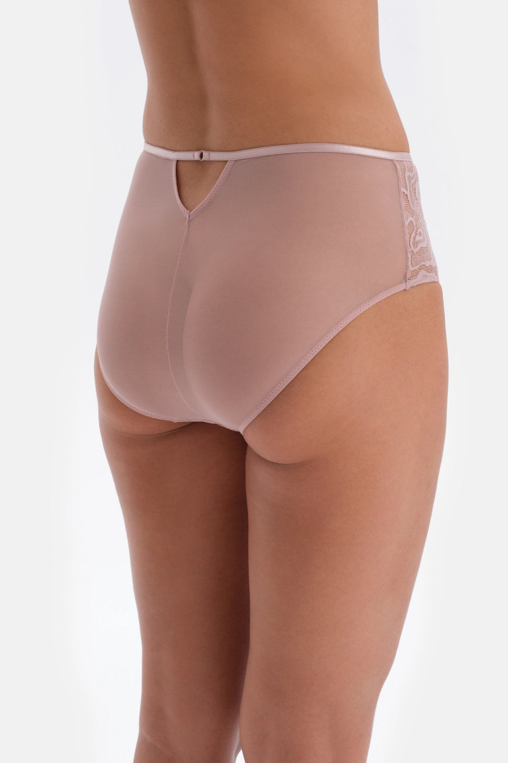 Soft Pembe Soft Dantel Detaylı Yüksek Bel Külot