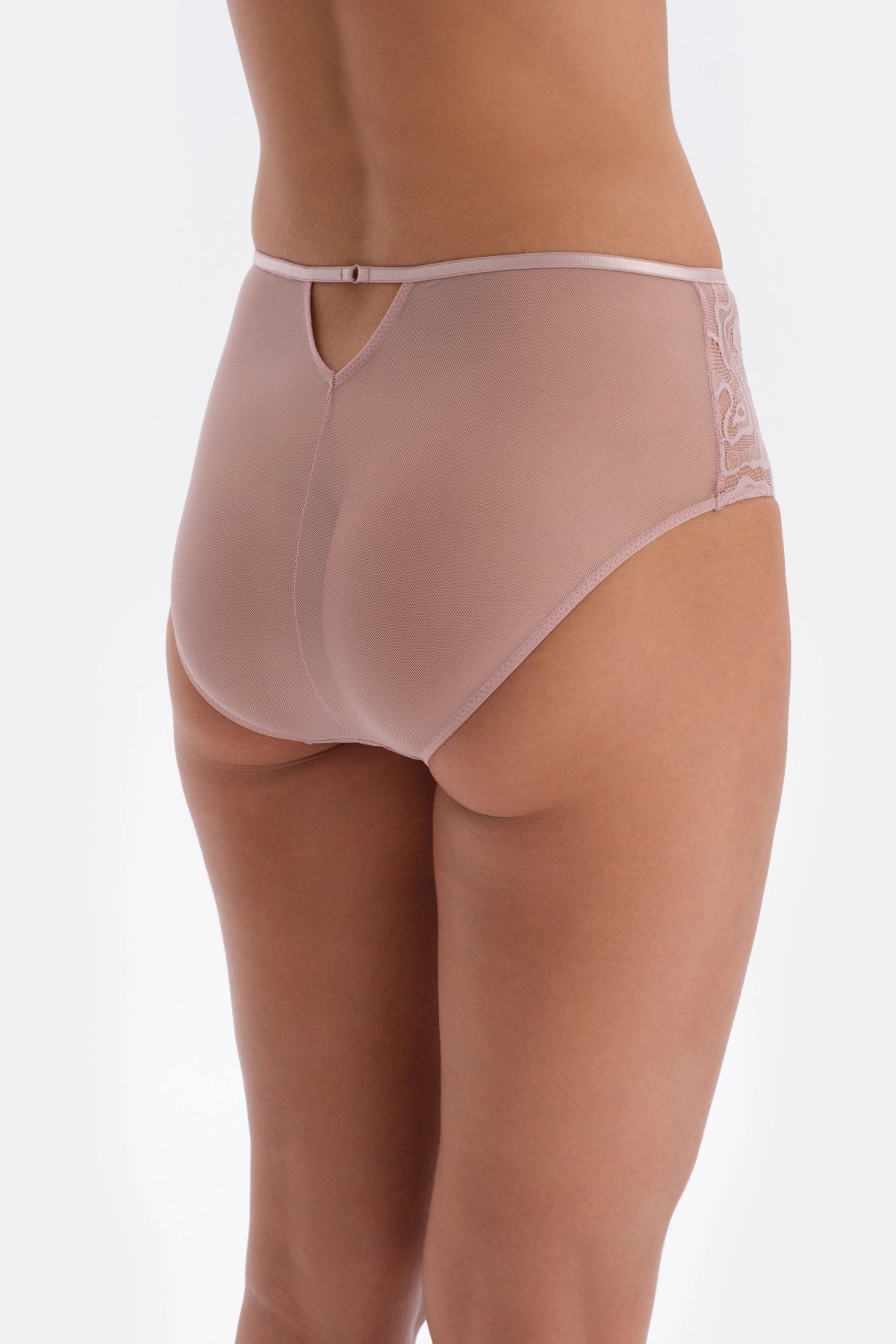 Soft Pembe Soft Dantel Detaylı Yüksek Bel Külot