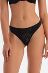 Siyah Dantel Detaylı Premıum Basıc Tanga Külot