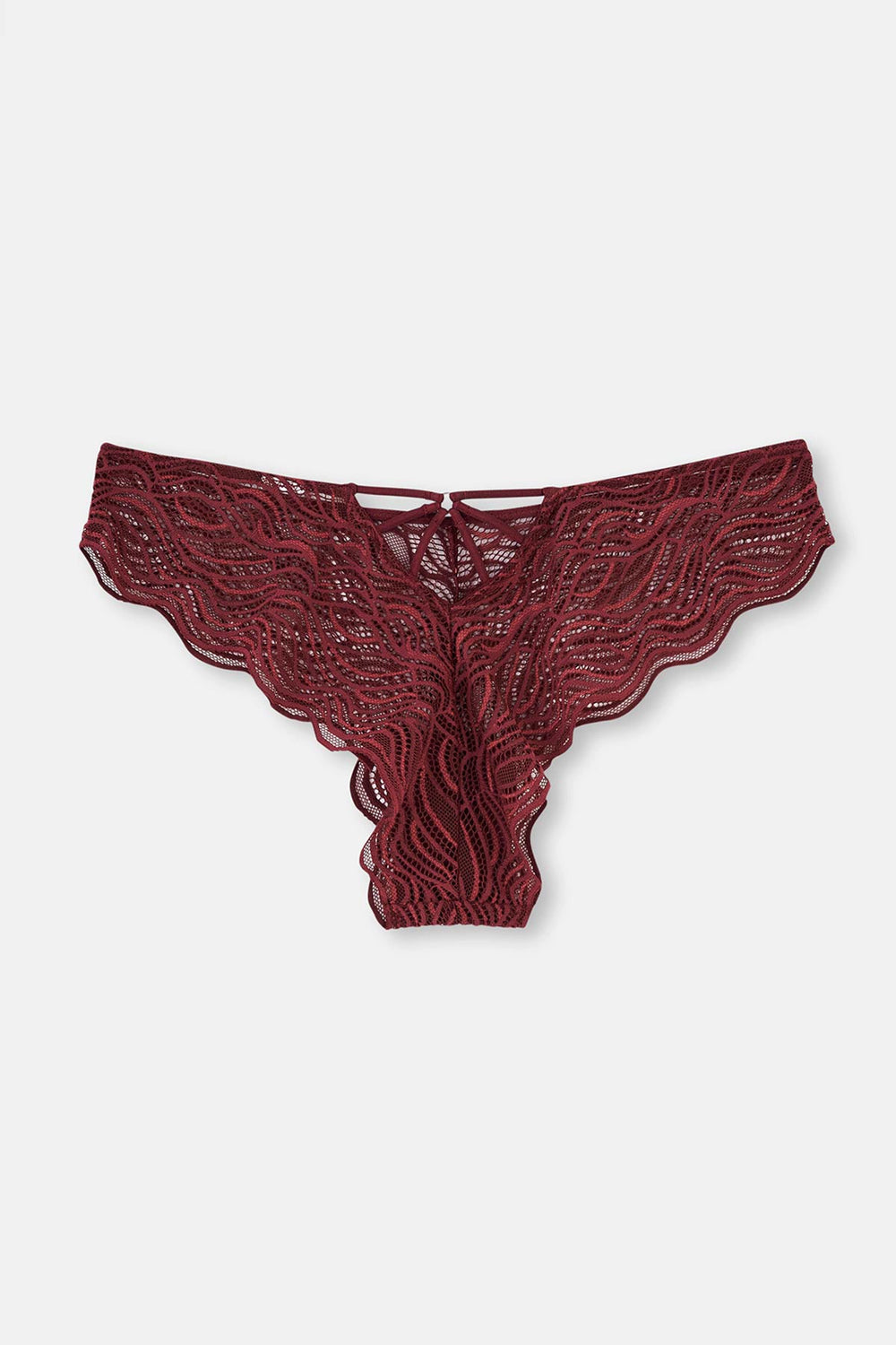 Bordo Dantelli Hıpster Külot